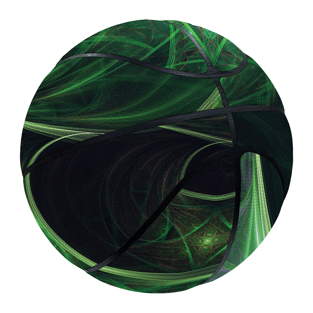 Green Fractal Print Basketball