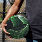 Green Fractal Print Basketball