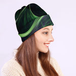 Green Fractal Print Beanie