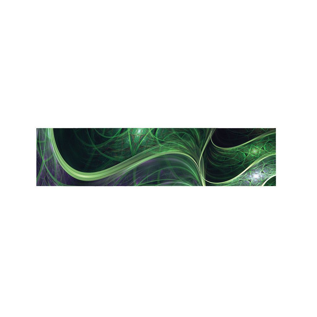 Green Fractal Print Bed Runner