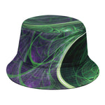 Green Fractal Print Bucket Hat