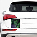 Green Fractal Print Car Sticker