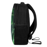 Green Fractal Print Casual Backpack