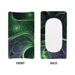 Green Fractal Print Changing Pad Cover