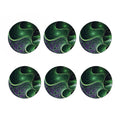 Green Fractal Print Coaster Set