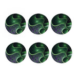 Green Fractal Print Coaster Set