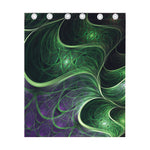 Green Fractal Print Curtain