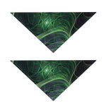 Green Fractal Print Dog Bandana