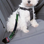Green Fractal Print Dog Seat Belt