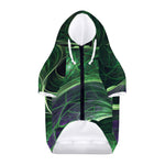 Green Fractal Print Dog Zip Up Hoodie
