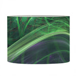 Green Fractal Print Drum Lamp Shade
