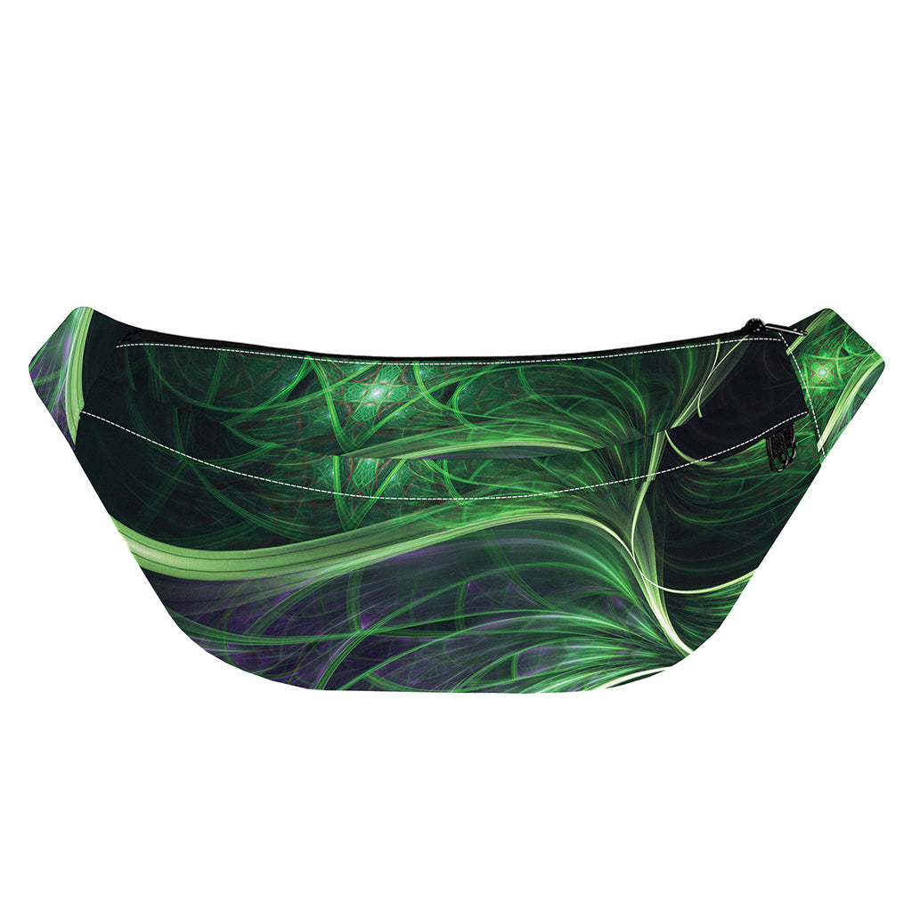 Green Fractal Print Fanny Pack