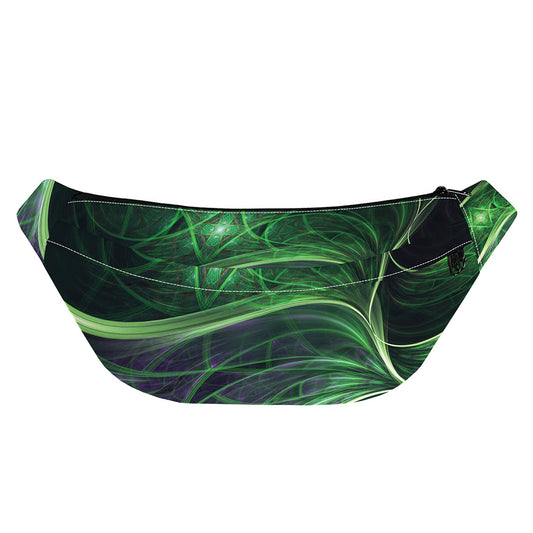 Green Fractal Print Fanny Pack