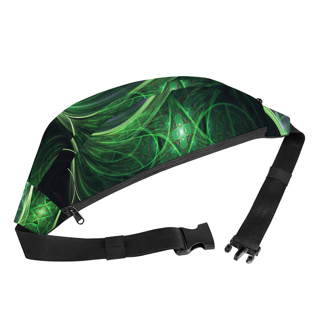 Green Fractal Print Fanny Pack