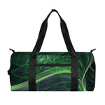 Green Fractal Print Gym Bag