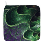 Green Fractal Print Hand Towel
