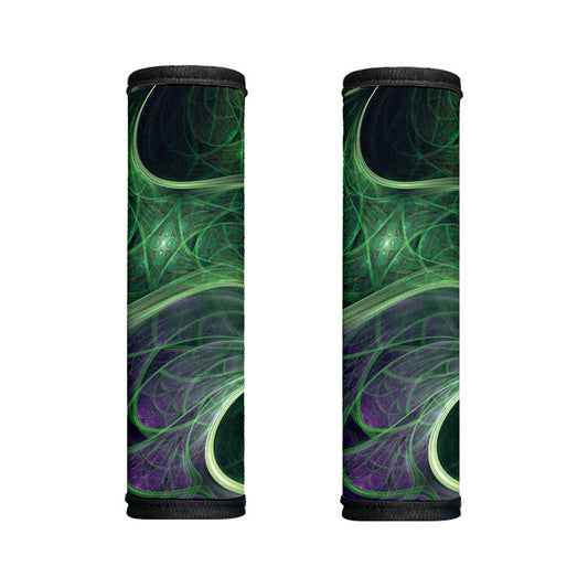 Green Fractal Print Handle Covers
