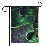 Green Fractal Print House Flag