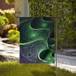Green Fractal Print House Flag