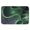 Green Fractal Print Indoor Door Mat