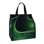 Green Fractal Print Insulated Lunch Tote