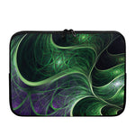 Green Fractal Print Laptop Sleeve