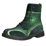 Green Fractal Print Backpack