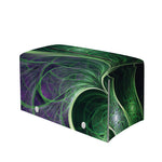 Green Fractal Print Leather Tissue Box Cover