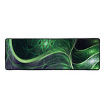 Green Fractal Print Long Kitchen Mat