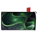 Green Fractal Print Mailbox Cover