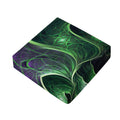Green Fractal Print Outdoor Seat Cushion Cover