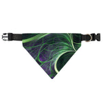 Green Fractal Print Over The Collar Dog Bandana