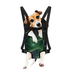 Green Fractal Print Pet Carrier Backpack