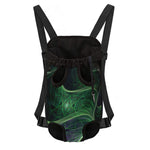 Green Fractal Print Pet Carrier Backpack