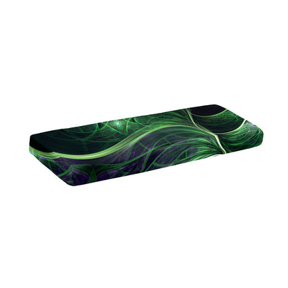 Green Fractal Print Piano Keyboard Cover