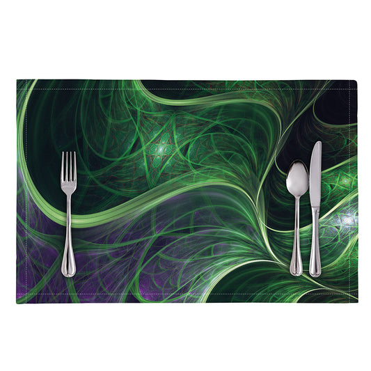Green Fractal Print Placemat
