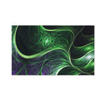 Green Fractal Print Polyester Flag