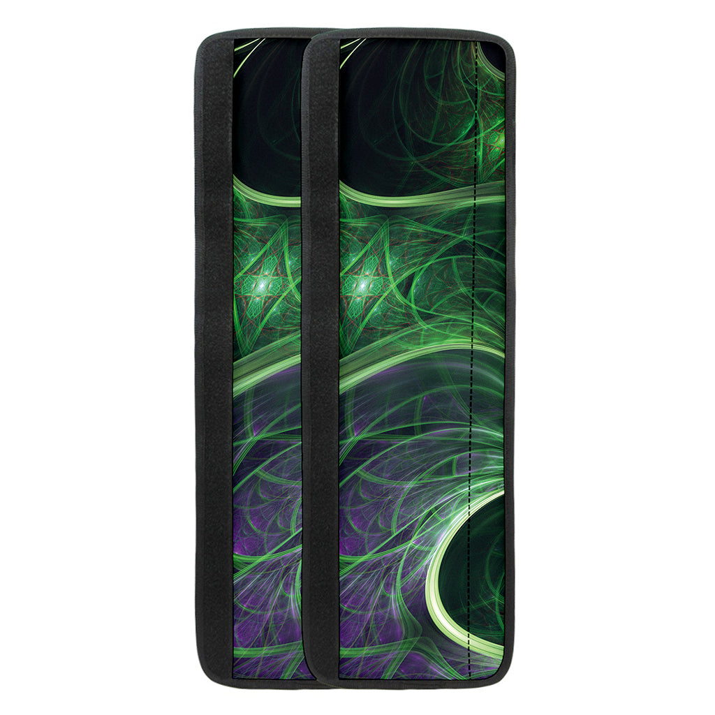 Green Fractal Print Refrigerator Handle Covers