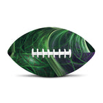 Green Fractal Print Rugby Ball
