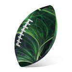 Green Fractal Print Rugby Ball