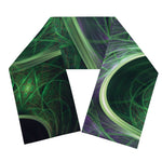 Green Fractal Print Scarf