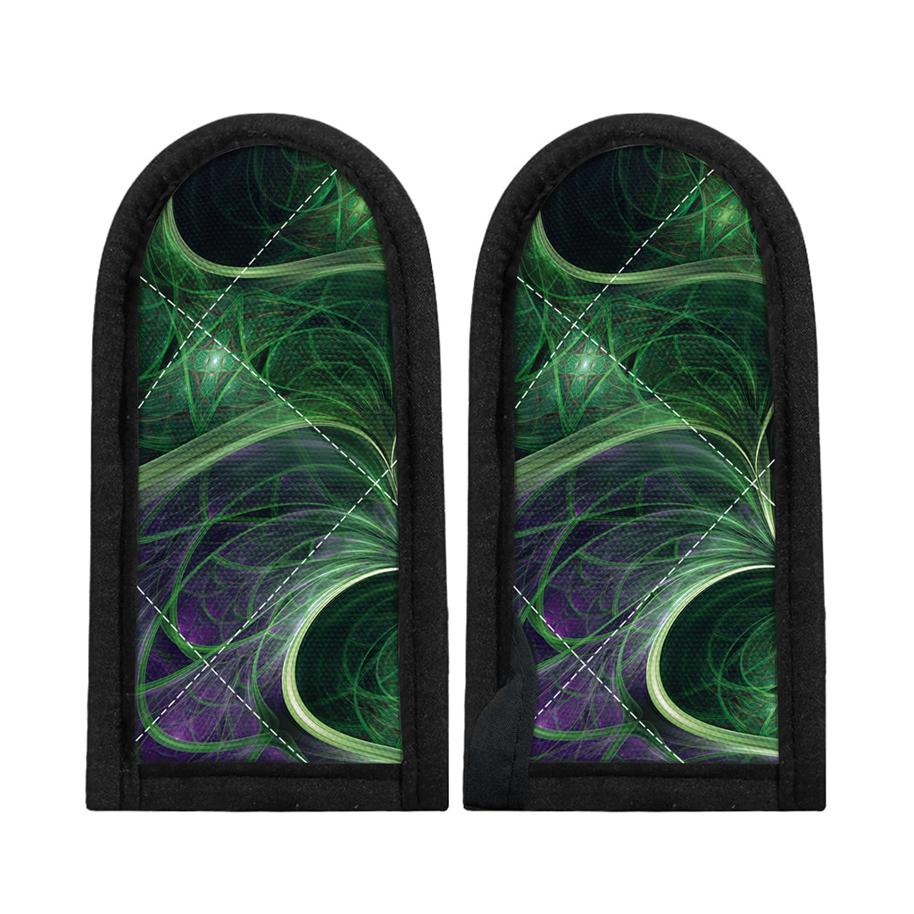 Green Fractal Print Skillet Handle Cover