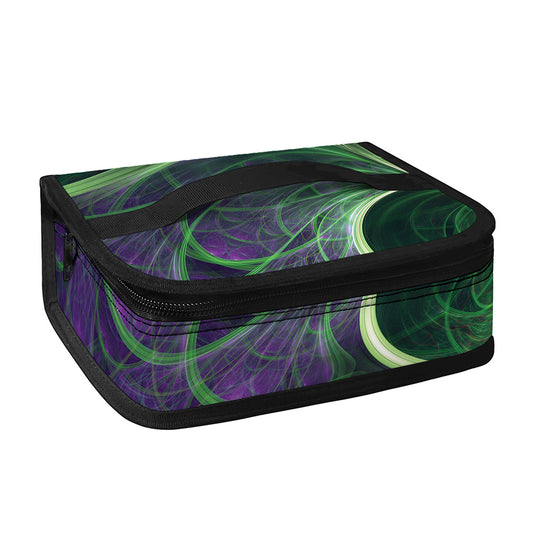 Green Fractal Print Small Lunch Bag