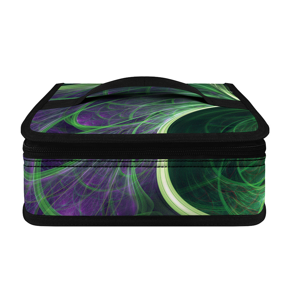 Green Fractal Print Small Lunch Bag