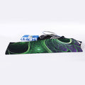 Green Fractal Print Sports Towel
