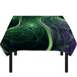 Green Fractal Print Tablecloth