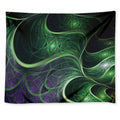 Green Fractal Print Tapestry