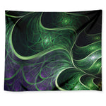 Green Fractal Print Tapestry