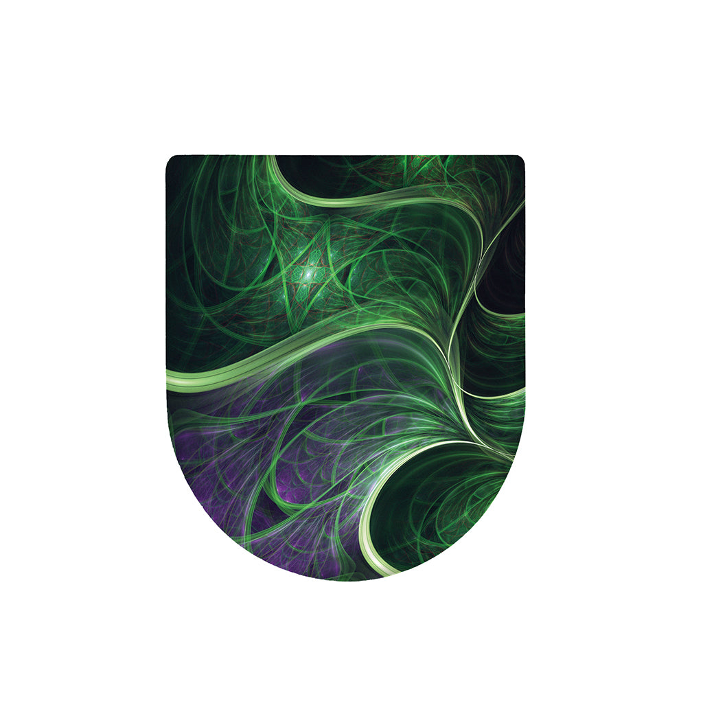 Green Fractal Print Toilet Lid Cover
