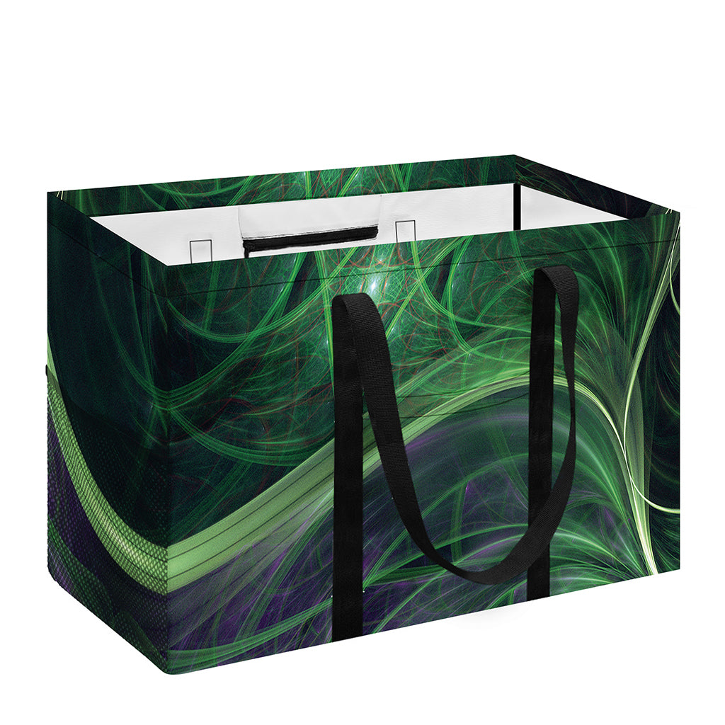 Green Fractal Print Utility Tote Bag